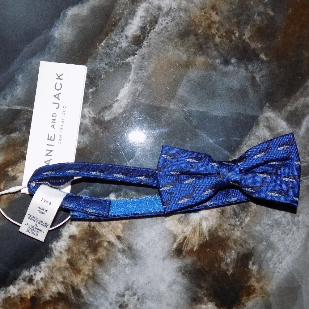 Janie and Jack Whale Blue Bow Tie Size 2-5 Boy's NEW